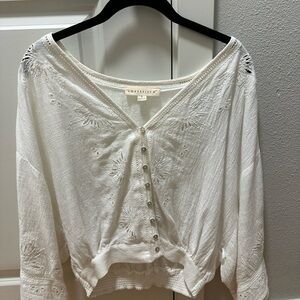 Lovestitch Cream Embroidered Blouse